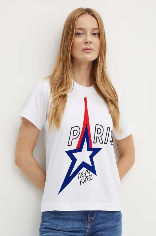 

Хлопковая футболка Karl Lagerfeld, белый