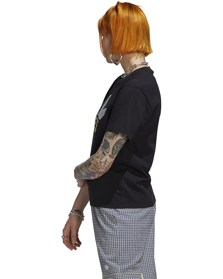 

Футболка Adidas Gingham Trefoil Tee, черный