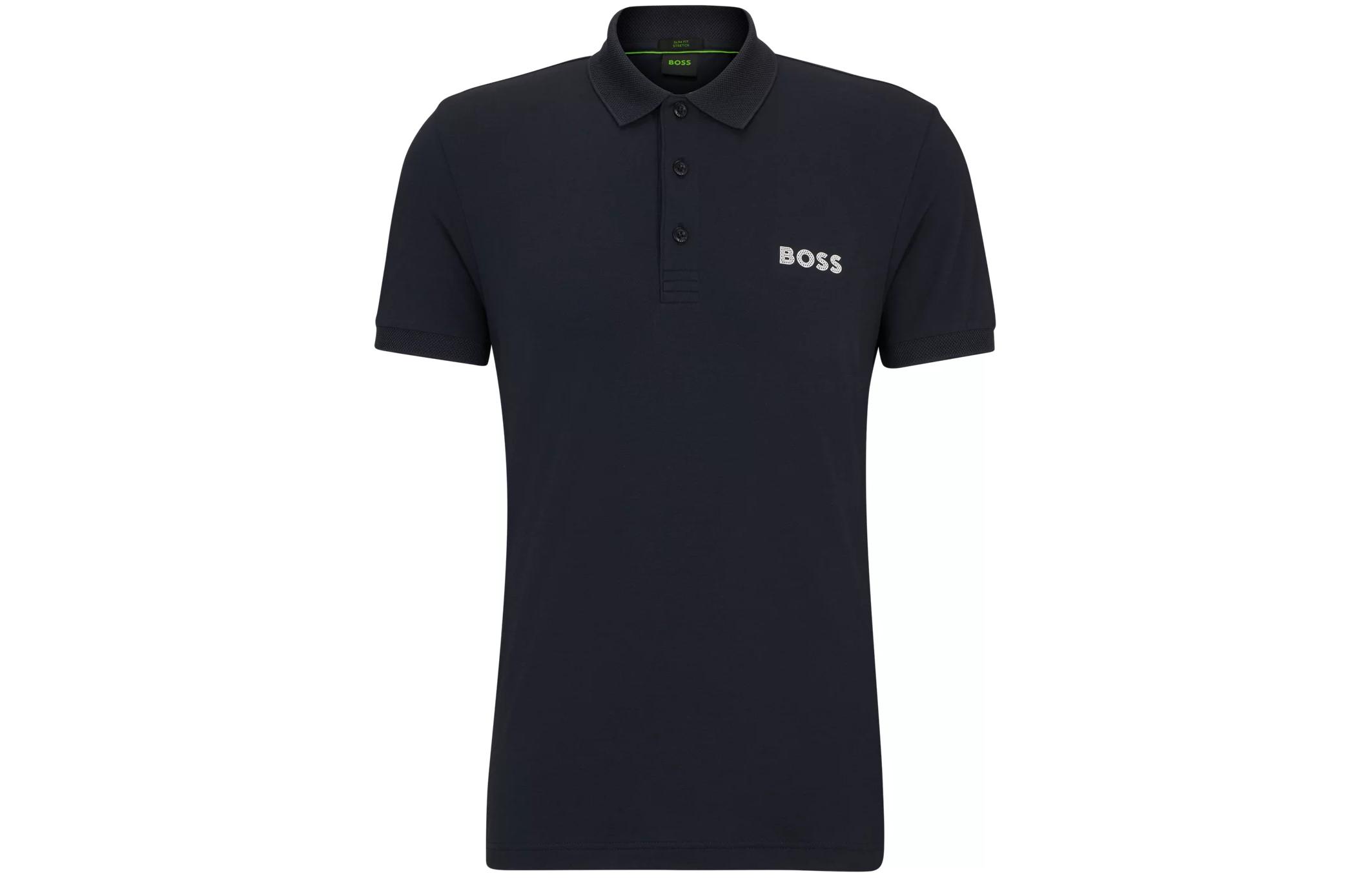 

HUGO BOSS Синяя поло для мужчин, Синий, HUGO BOSS Синяя поло для мужчин