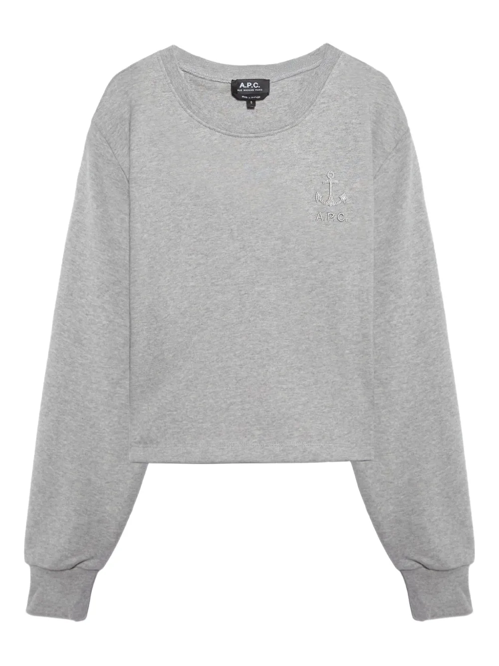 

Толстовка с вышивкой A.P.C., серый