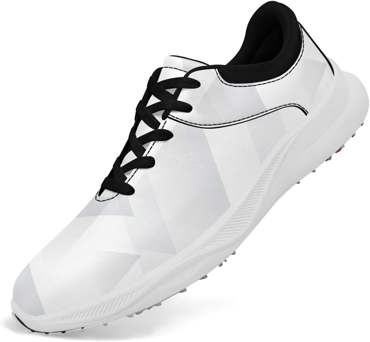 

Гольф обувь без шипов Gradient для мужчин и женщин - легкие водонепроницаемые спортивные кроссовки с вентиляцией для гольфа и активного отдыха на открытом воздухе Awsole, белый/черный