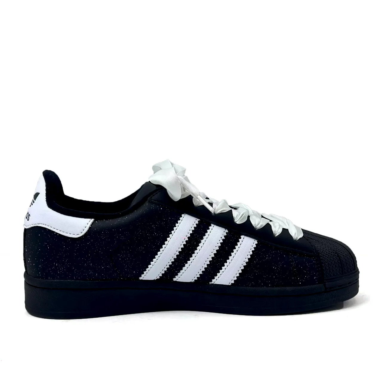 Superstar 2 Snowy Night Starlight Abrasion Resistant низкие Adidas Originals, черный белый — фото 3