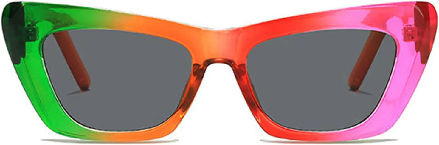 

Солнцезащитные очки в стиле ретро «кошачий глаз» для женщин, квадратная оправа, градиентные солнцезащитные очки в стиле 90-х, модные и стильные helena, C4