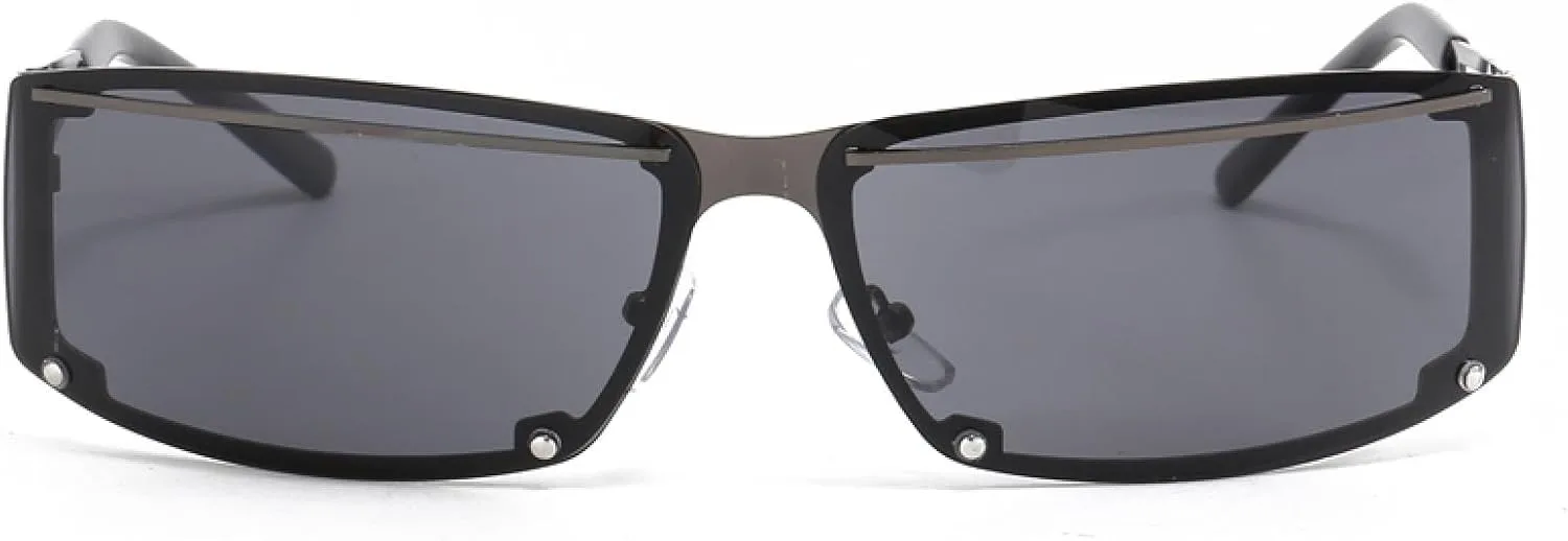 

Солнцезащитные очки с защитой от УФ-излучения UV400 | Полая оправа | Для женщин и мужчин | Для занятий спортом на открытом воздухе и вождения DSVIGF, Grey