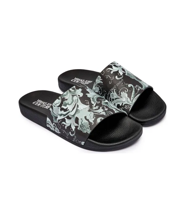 Тапочки рассрочка кв. 4 Versace Jeans Couture, черный — фото 3