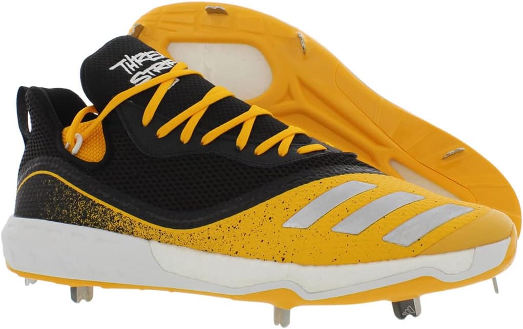 Мужские бейсбольные бутсы adidas Icon V Bounce, черный/золотой — фото 4