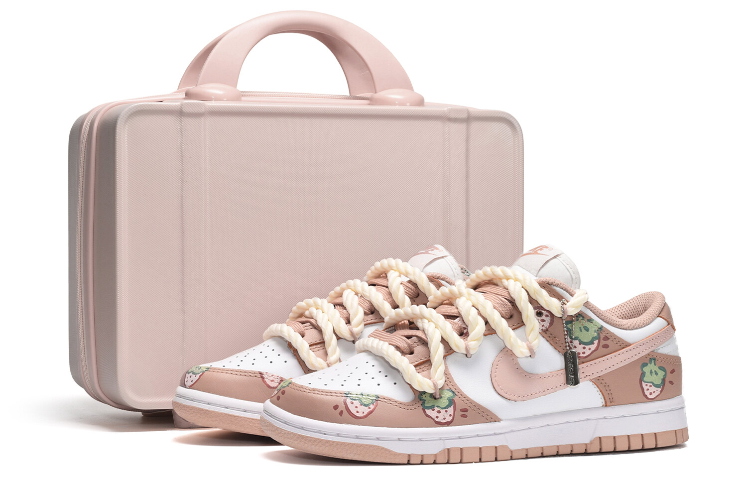 

Кроссовки Nike Dunk Skateboard Shoes Women's Low-Top White Pink