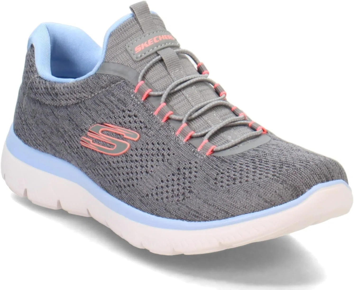 Мужские кроссовки Skechers Gowalk Arch Fit, спортивные слипоны, повседневные лоферы для походов, кроссовки для бега, синий/розовый/серый — фото 2