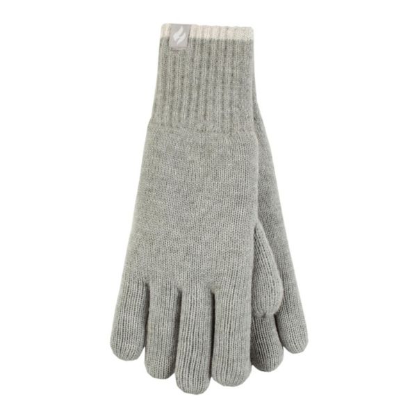 

Женские перчатки Heatweaver в блестящую полоску Heat Holders, цвет light gray