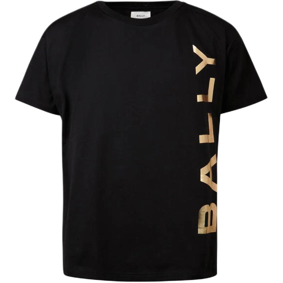 

Футболка из органического хлопка с принтом логотипа BALLY, черный
