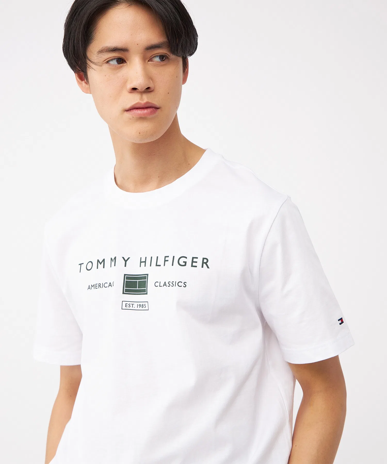 Унисекс футболка с логотипом TOMMY HILFIGER белая