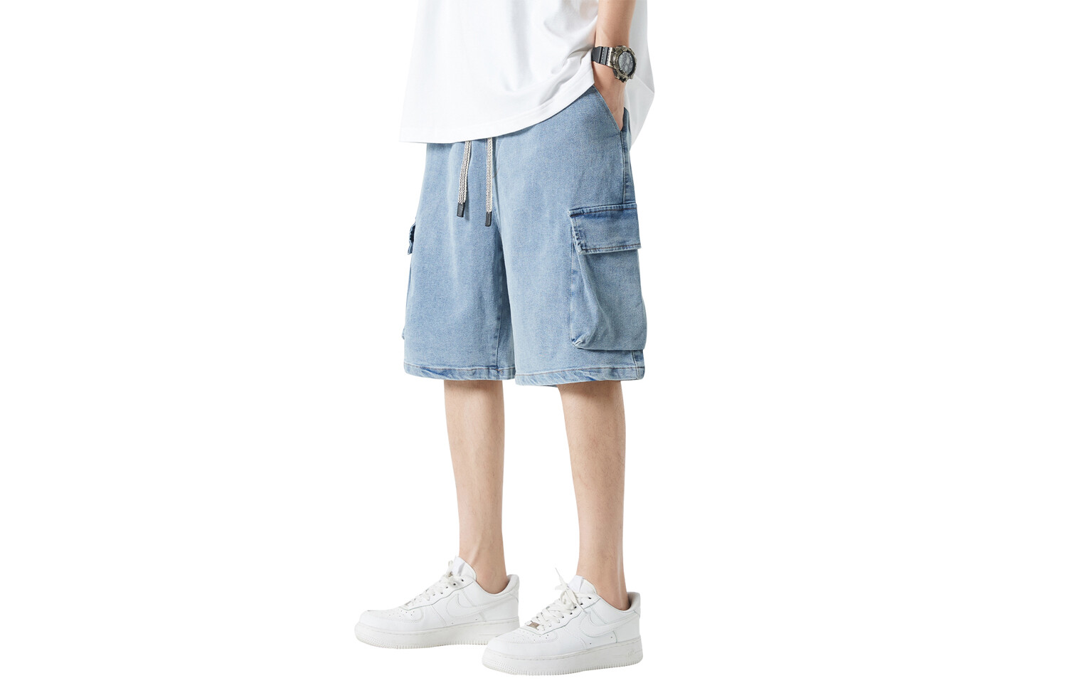 

Jeanswest Джинсовые шорты унисекс Jean West, Светло-синий