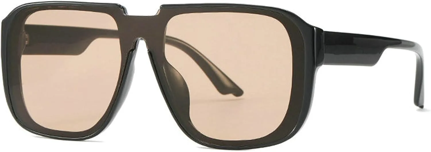 

Солнцезащитные очки Willochra Oversized Square Shield One Piece для женщин и мужчин, модные очки-пилот оранжевого цвета, солнцезащитные очки-маски, Champag