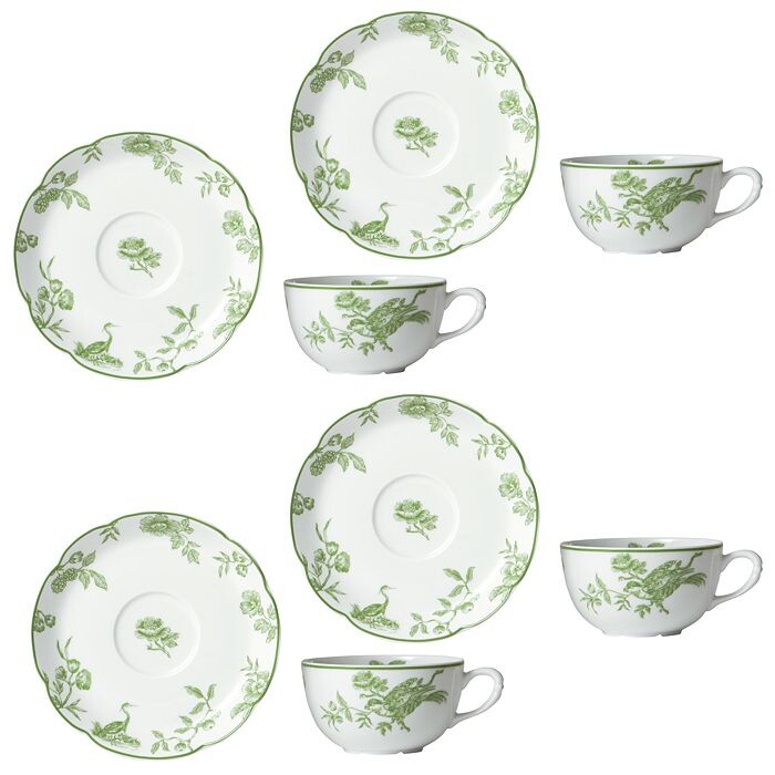 

Чайная чашка и блюдце Bernardaud Albertine, набор из 4 шт, мультиколор