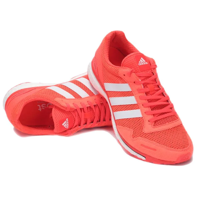 Adidas Adizero Adios SMC Slip Resistant Abrasion Resistant низкие кроссовки для бега Unisex Neon Red — фото 4