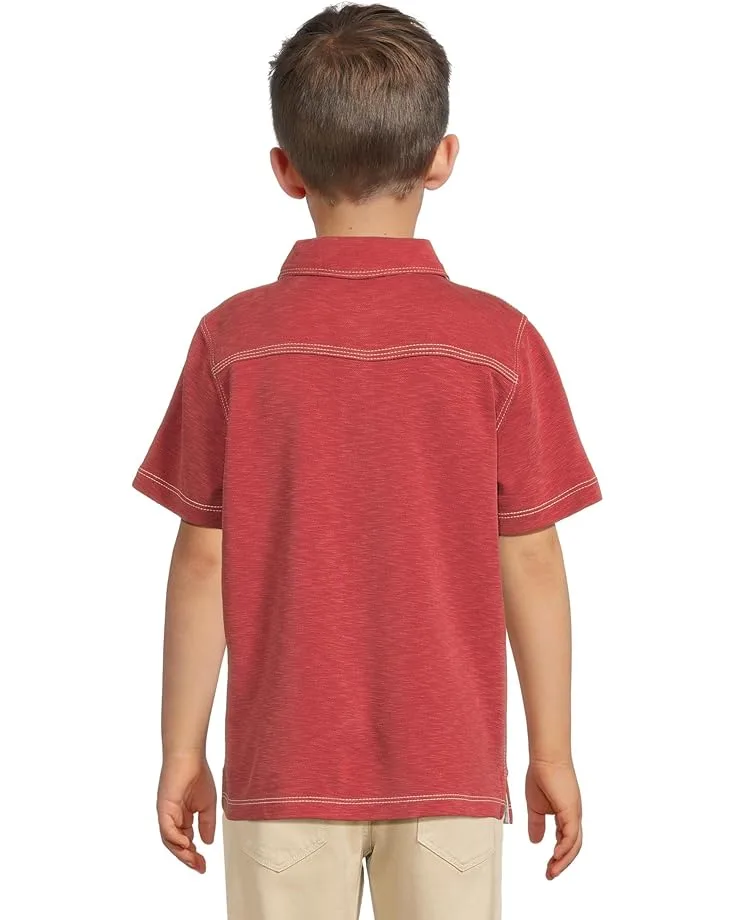 Поло Johnston & Murphy Kids Vintage Slub Polo (Big Kid), RedSee Less — фото 2