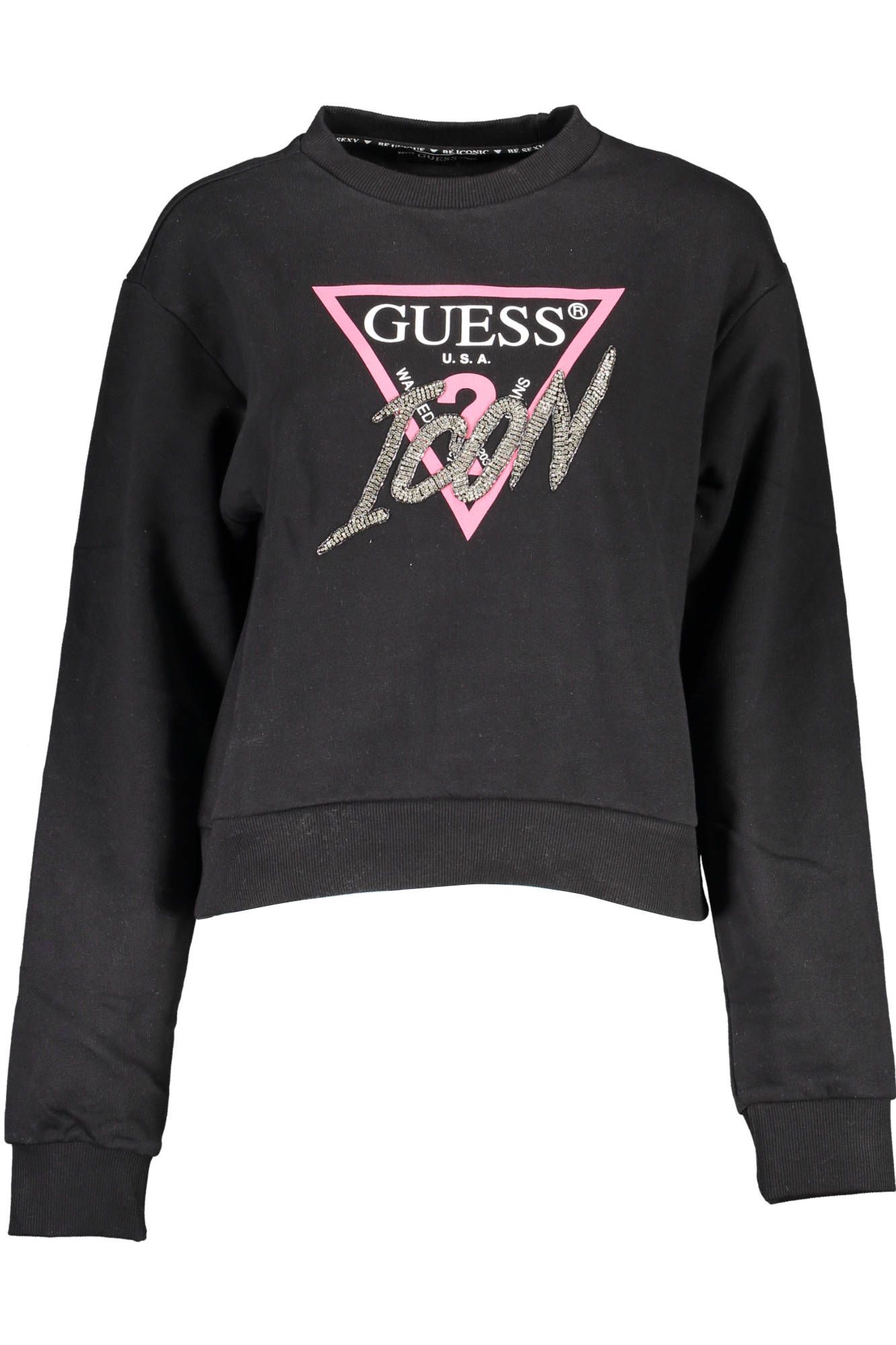 

Черный хлопковый женский свитер Guess Shoes