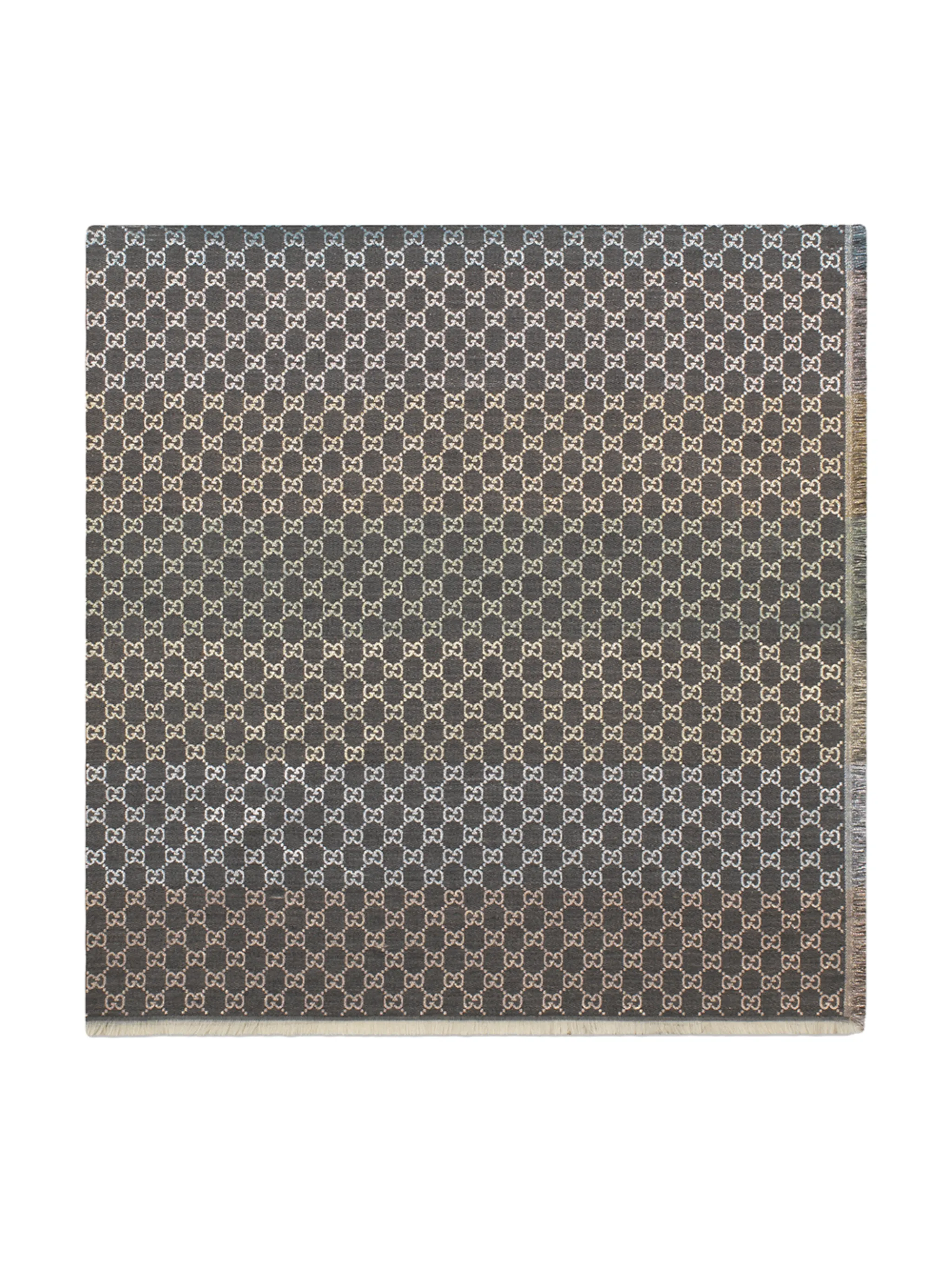 

Жаккардовый шарф с узором GG Gucci, серый