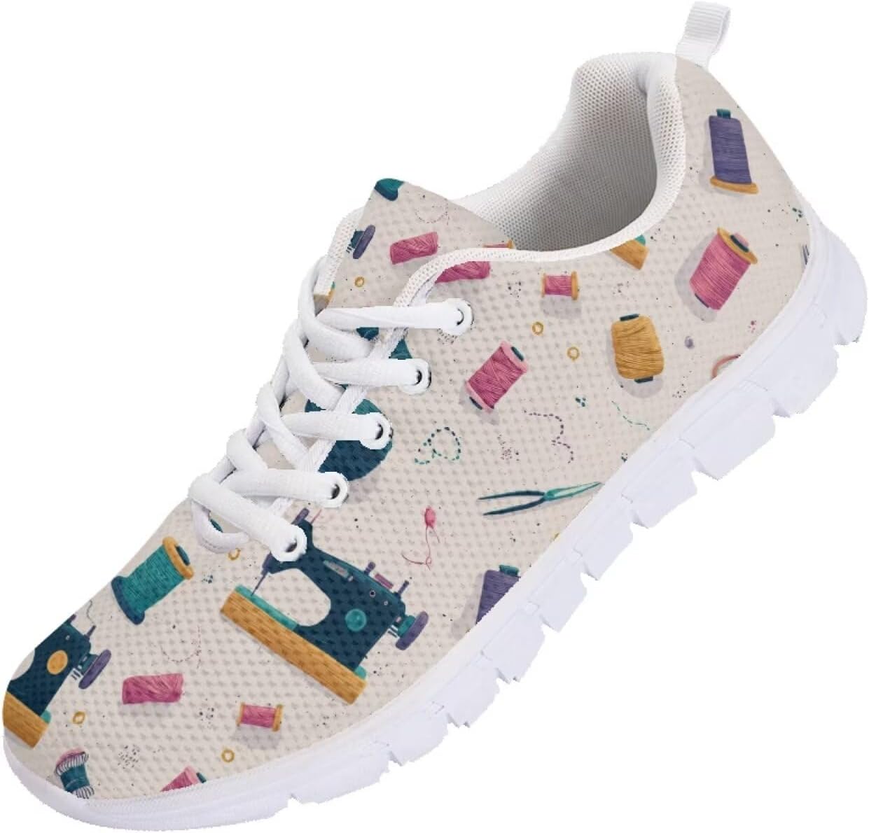 

Мужские кроссовки Funnydude с забавным принтом, легкие и дышащие, для бега и зала, осенние, Cartoon Sewing Machine