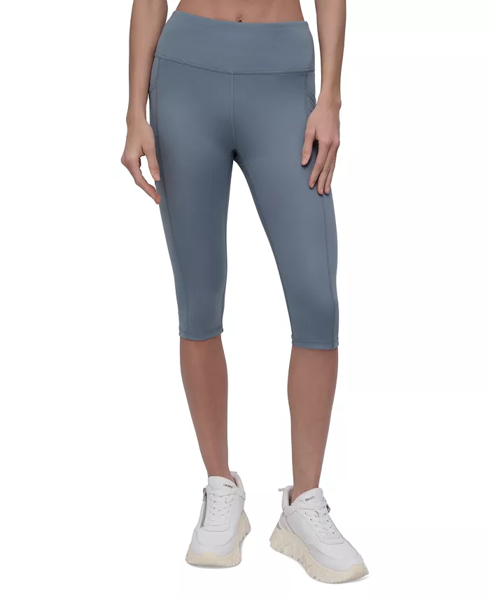 

Спортивные женские компрессионные капри с высокой талией Balance DKNY, синий