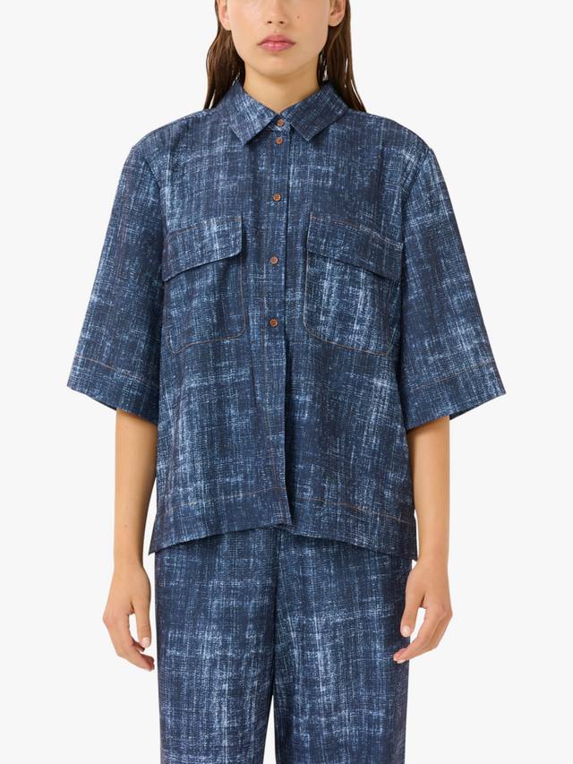 

Демия оверсайз рубашка Gestuz, Dark Denim Structure