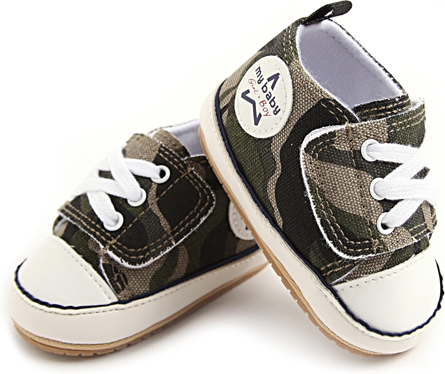 

Детские кроссовки SOFMUO для мальчиков и девочек, высокие на щиколотку, из искусственной кожи, с нескользящей подошвой, мягкой резиновой подошвой, для малышей, детская обувь для униформы, D/Army Green