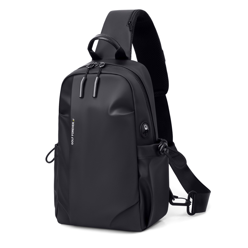 

Кроссбоди слинг-сумка из ткани среднего размера мужская разноцветная GOLF, туманный черный