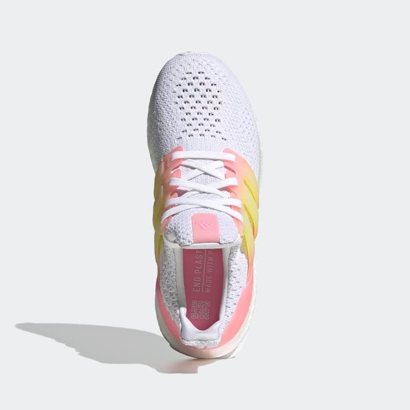 Беговые кроссовки Adidas Unisex-Child Ultraboost 5.0 DNA (для больших детей), белый/розовый/светло-розовый — фото 2