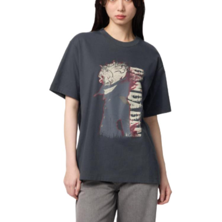 Футболка DAN Collaboration унисекс dark gray UNIQLO, темно-серый — фото 3