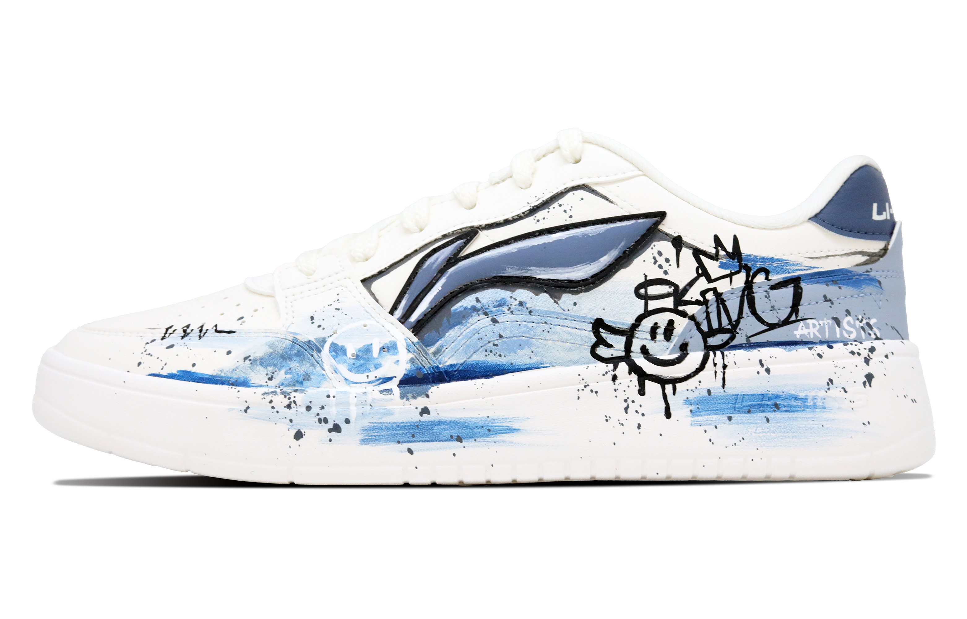 

LINING Кроссовки для скейтбординга Acer Truncatum с противоскользящим покрытием, износостойкие, низкие, мужские, черно-синие