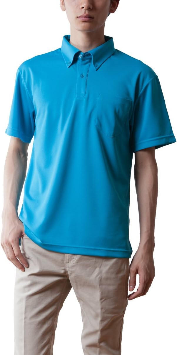 

Футболка-поло Glimmer 00331-ABP с коротким рукавом, плотность ткани 4,4 унции, на пуговицах, с карманом, бирюзовый