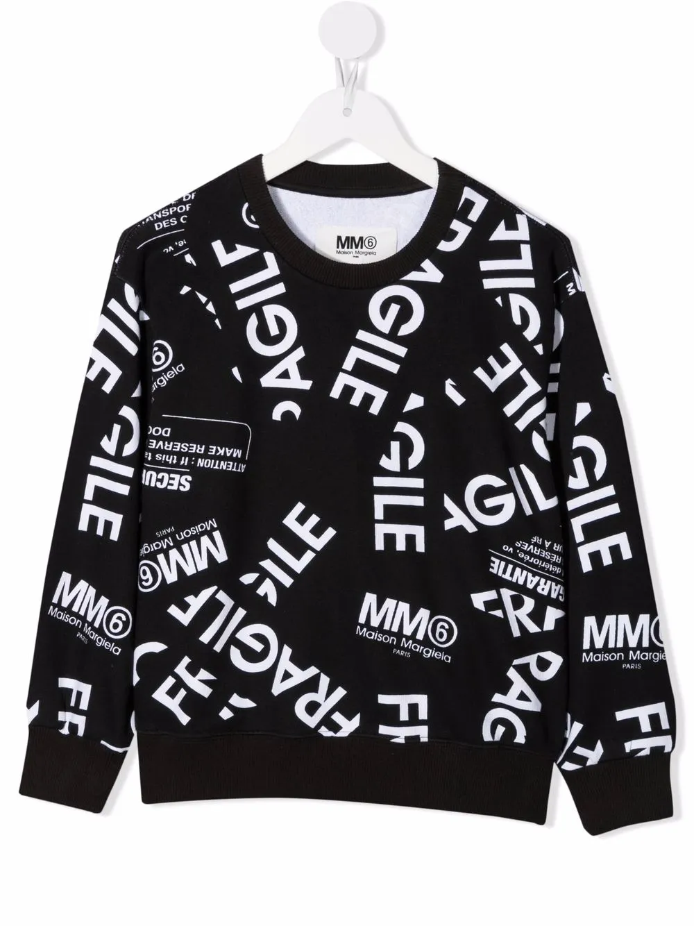 

Джемпер с логотипом MM6 Maison Margiela Kids, черный