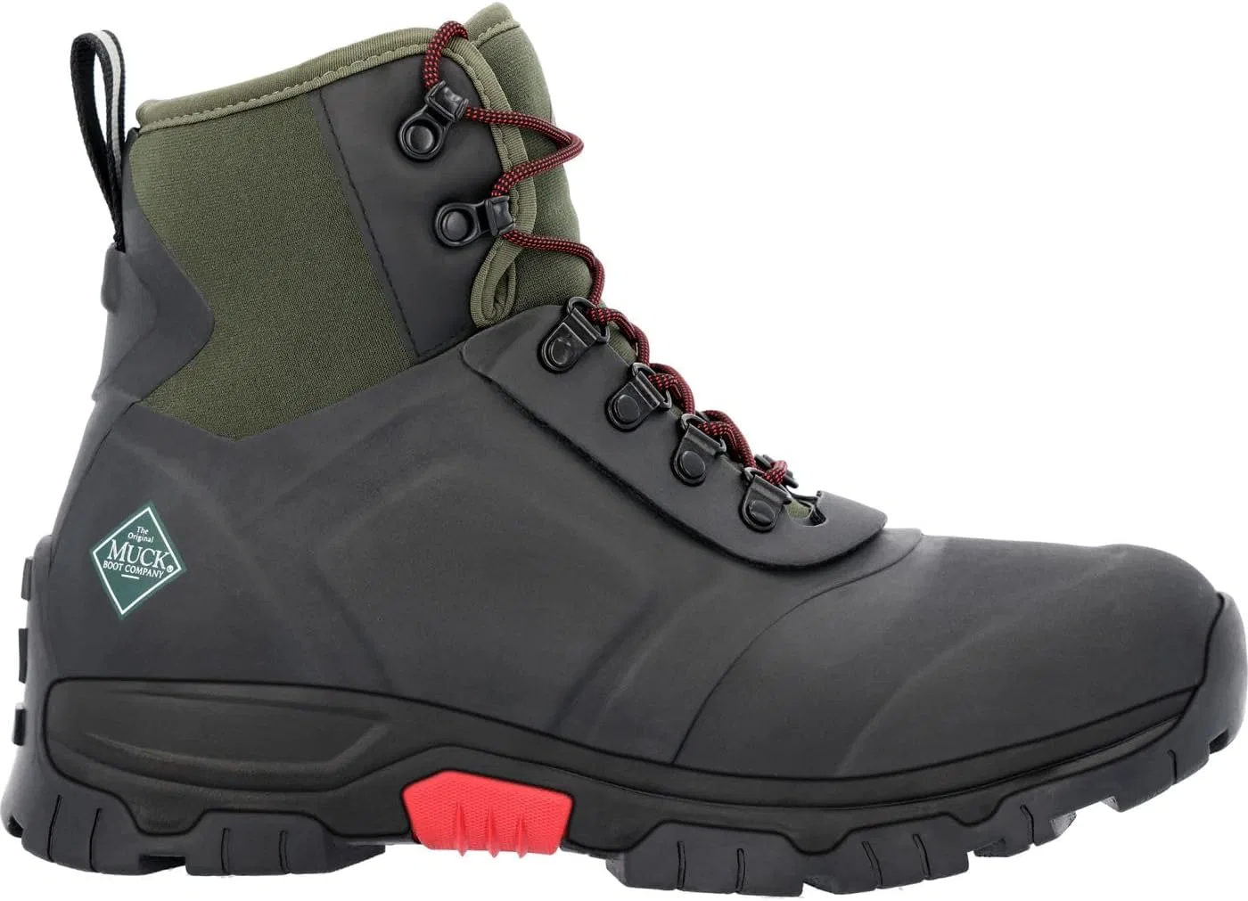 Мужские резиновые ботинки Muck Boots Apex на шнуровке, Black Dark Green