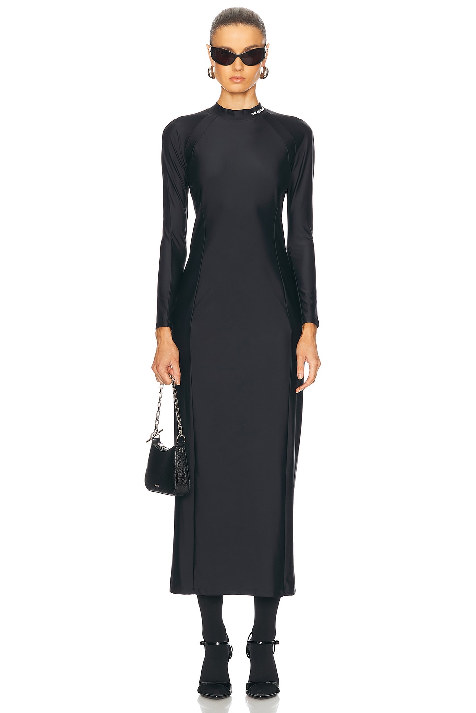 

Rashguard Long Sleeve Midi Платье Alexander Wang, Black