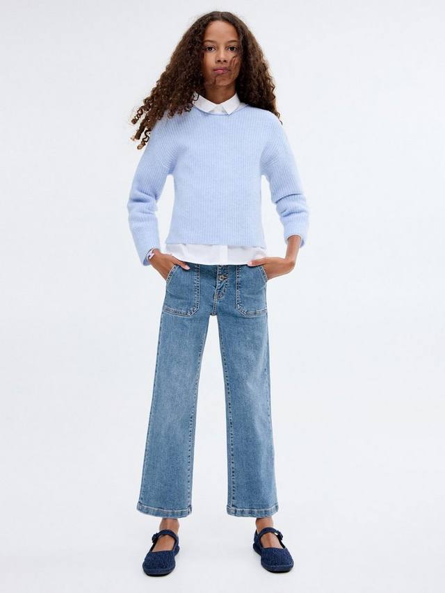 

Детские джинсы утилити в стиле деним Mango, Open Blue