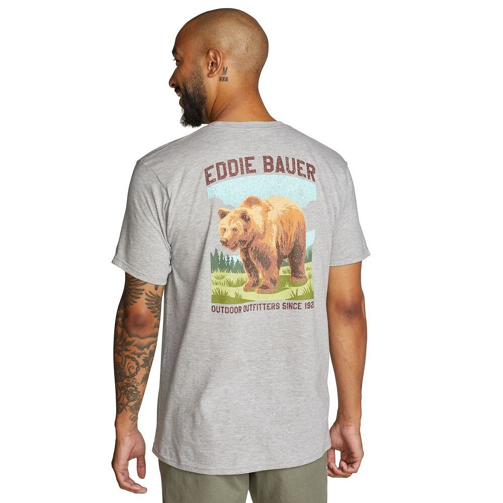 

Мужская футболка с рисунком Eddie Bauer, цвет Grey Heather