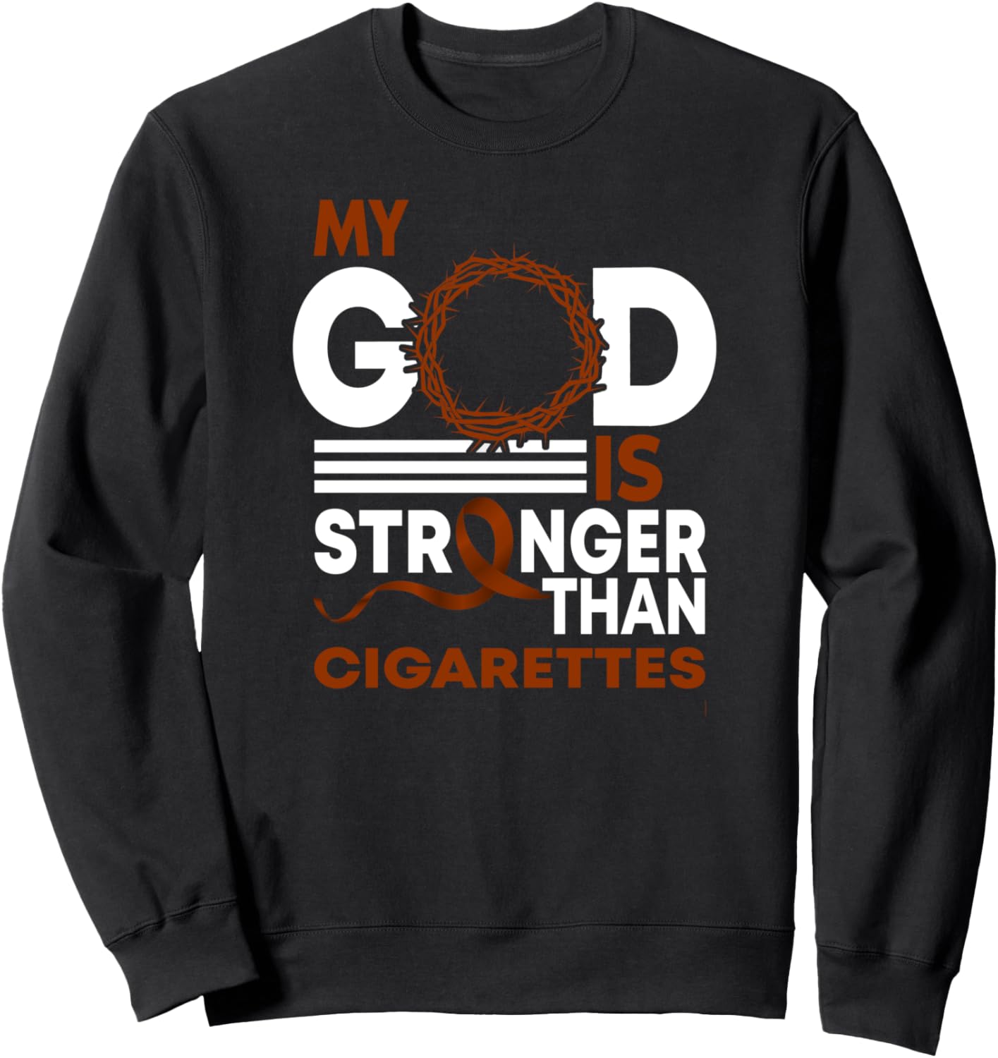 

Твой Бог бросил курить сильнее, чем сигареты. Толстовка Anti No Smoking Awareness Month Support Cf0, черный