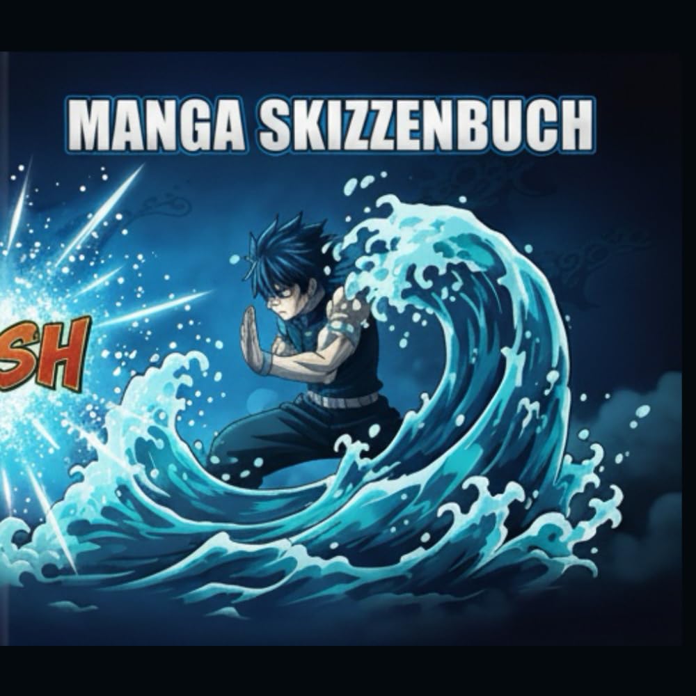 

Quadratisches Blanko Comicbuch (8.5x8.5 Zoll): Anime Action Stil (Feuer & Wasser) | 120 Seiten mit 5-Panel-Manga-Vorlagen (Independently published)