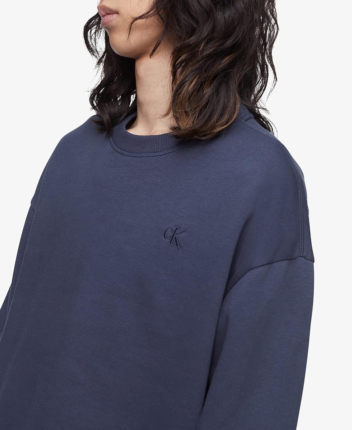 Мужской мягкий свитер для гольфа Calvin Klein Tour с круглым вырезом, Ink — фото 3