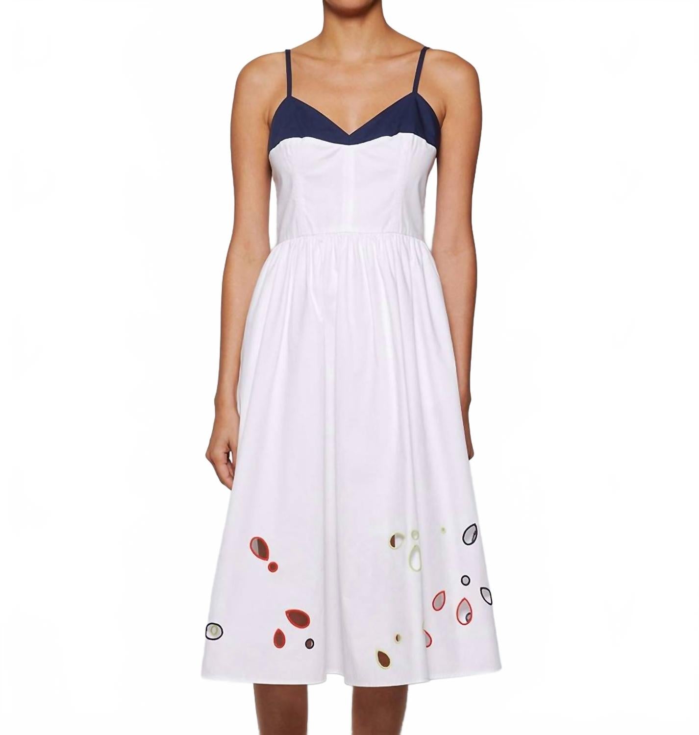 

Eyelet Cotton Poplin Undress In White Multi Rosie Assoulin