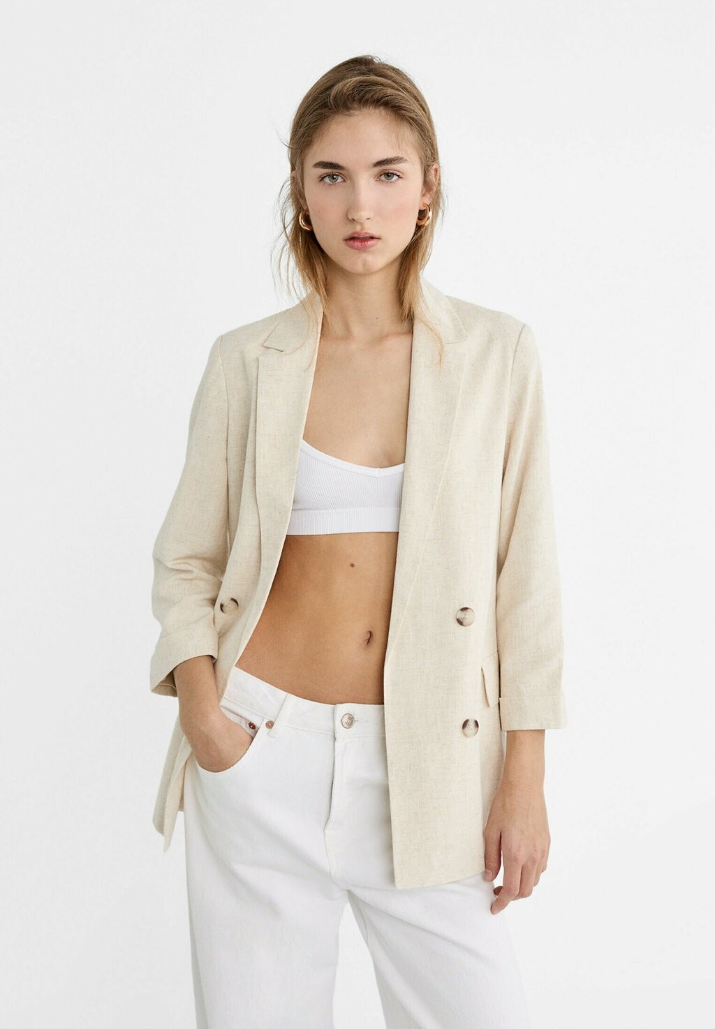 

Блейзер Open With Buttons Stradivarius, камень