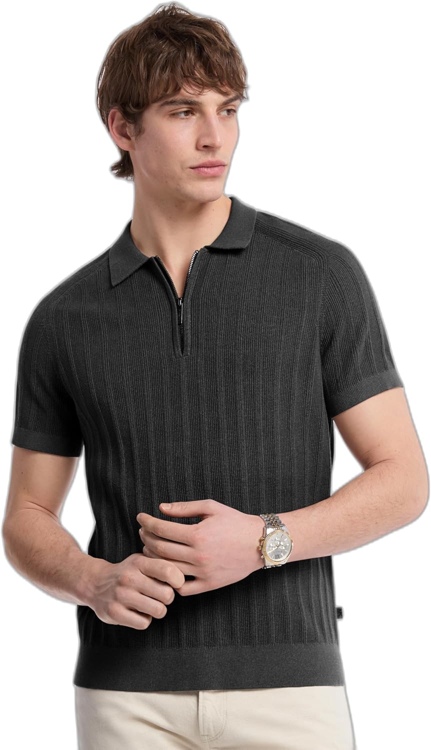 

Футболка-поло Michael Kors мужская, с планкой на молнии, Black, Черный, Футболка-поло Michael Kors мужская, с планкой на молнии, Black