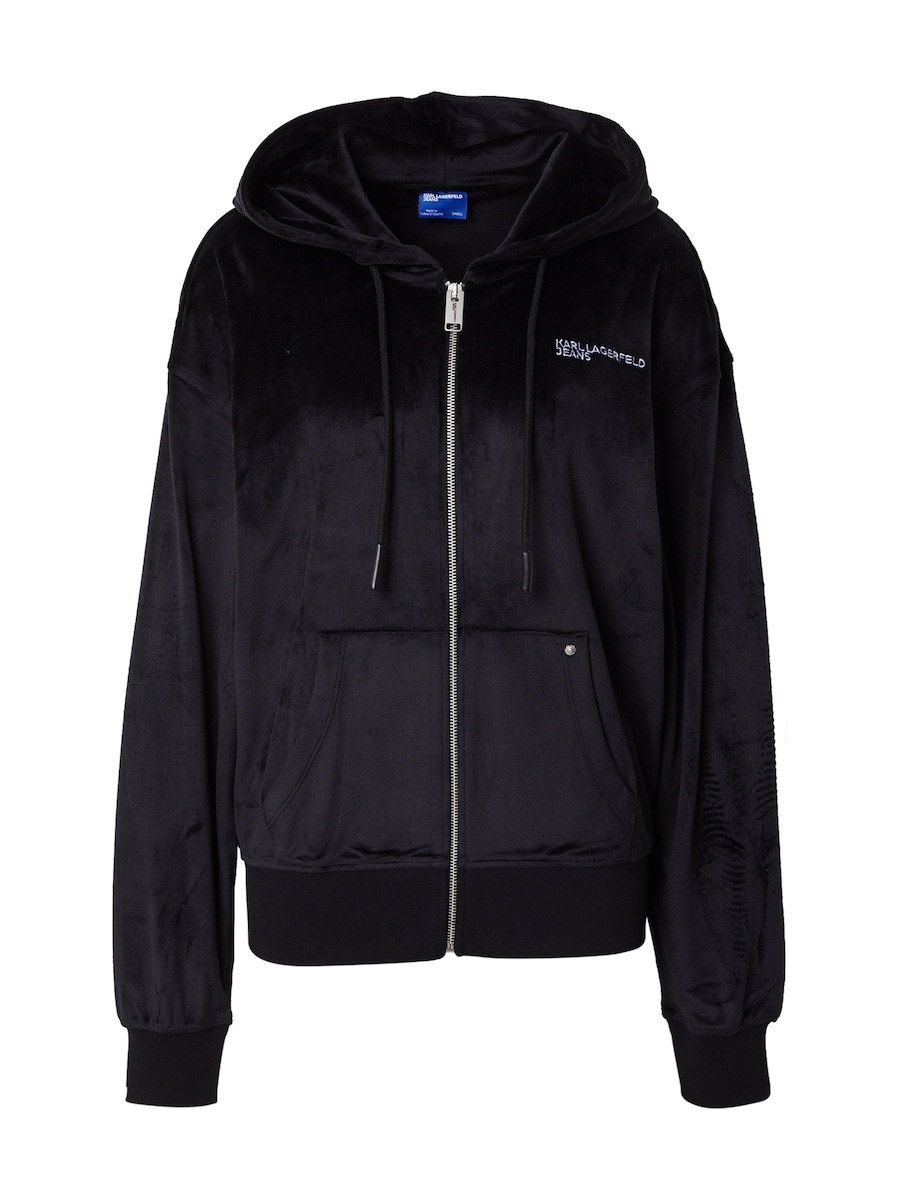 

Толстовка с капюшоном на молнии KARL LAGERFELD JEANS, черный