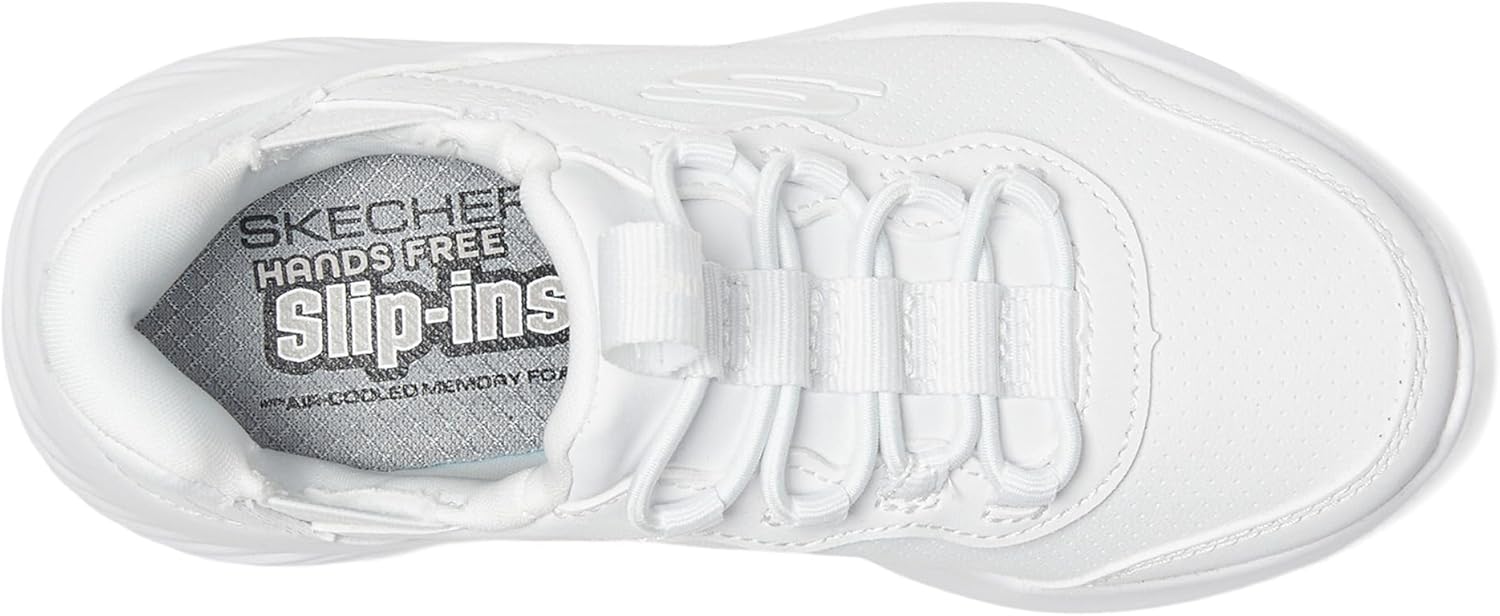Мужские слипоны Skechers Hands Free Bounder 403896L (маленький/большой ребенок), белый — фото 2