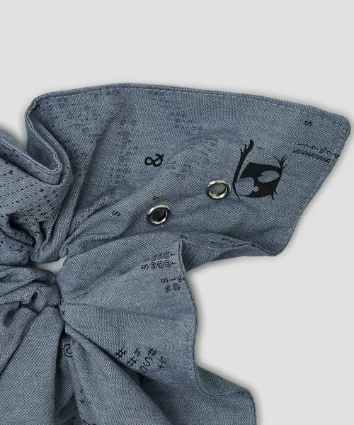 Резинка для волос Squared Scrunchie TYPESERVICE, хлопок, синий — фото 4