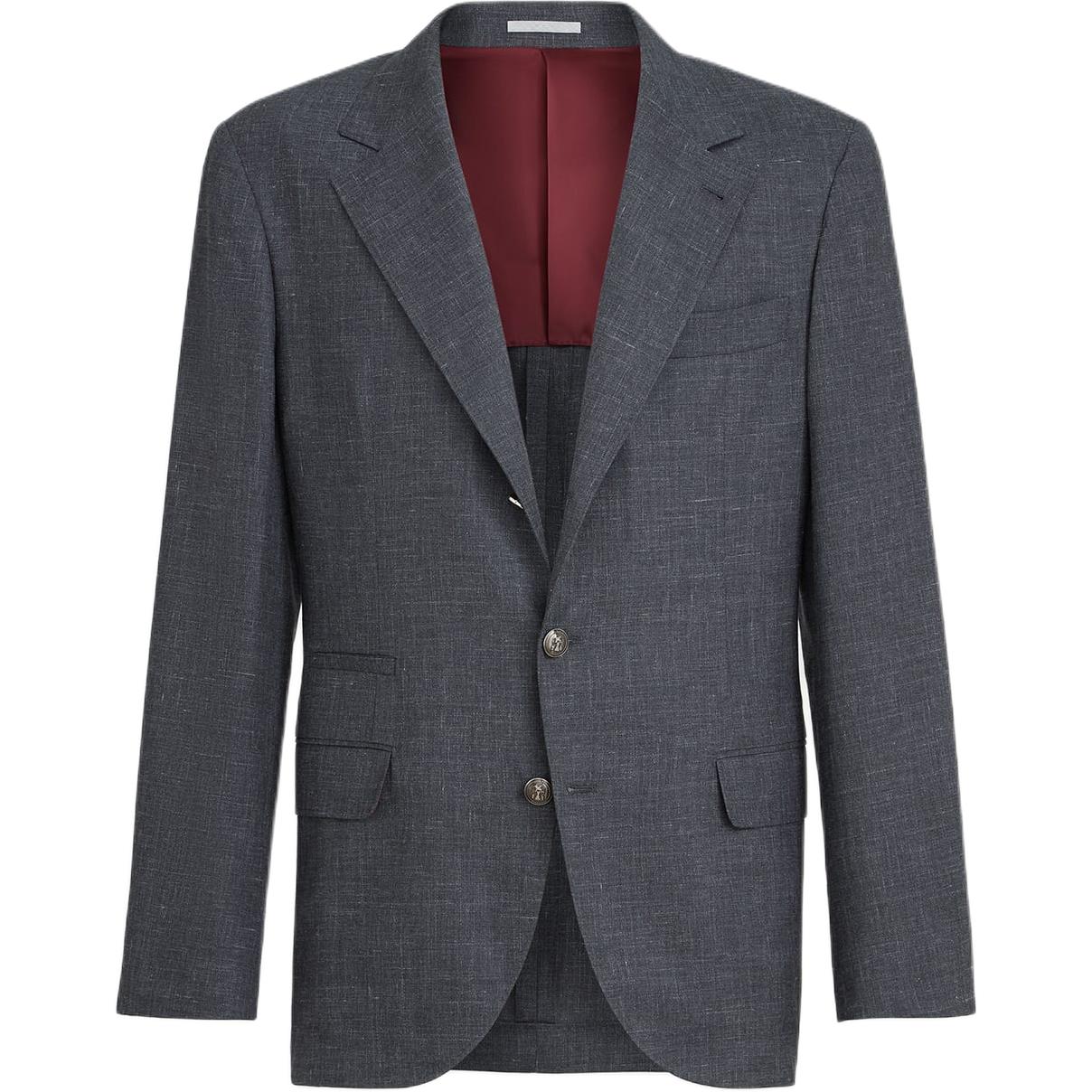 

Пиджак с пуговицами slubbed Brunello Cucinelli, темно серый