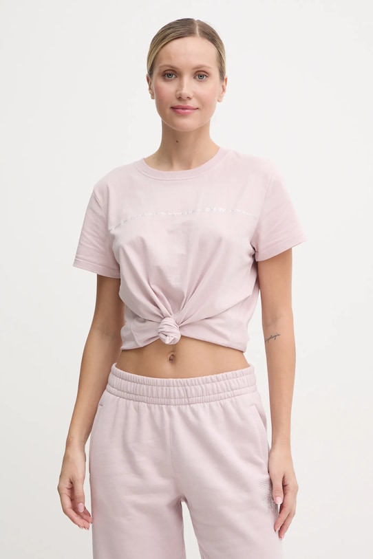 

Футболка из хлопка Dkny, розовый