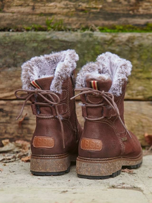 Ботинки Waylon 03 Suede с искусственным мехом Josef Seibel, Mid Brown — фото 2