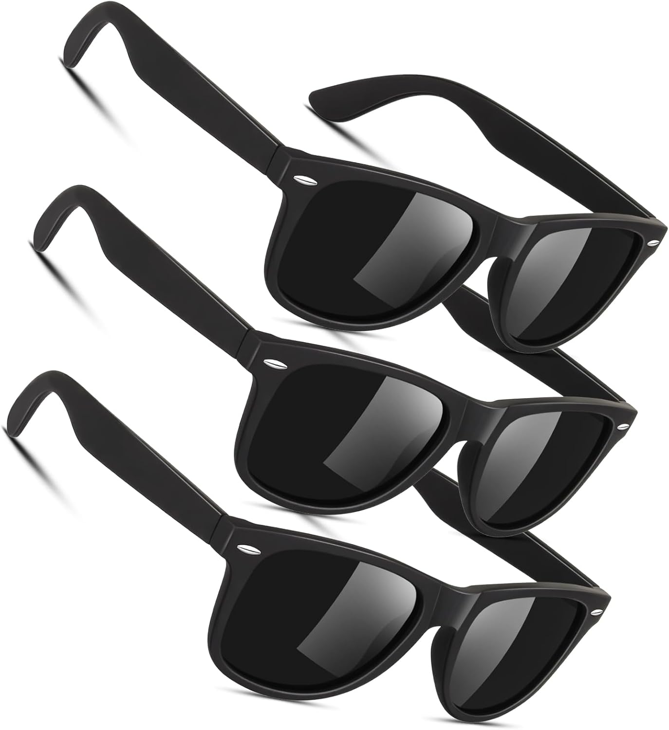 

Поляризованные солнцезащитные очки Sunier для мужчин и женщин, ретро-квадратная форма, матовая отделка, защита UV400, подходят для вождения и рыбалки, A23-matte Black Smoke + Matte Black Smoke + Matte Black Black