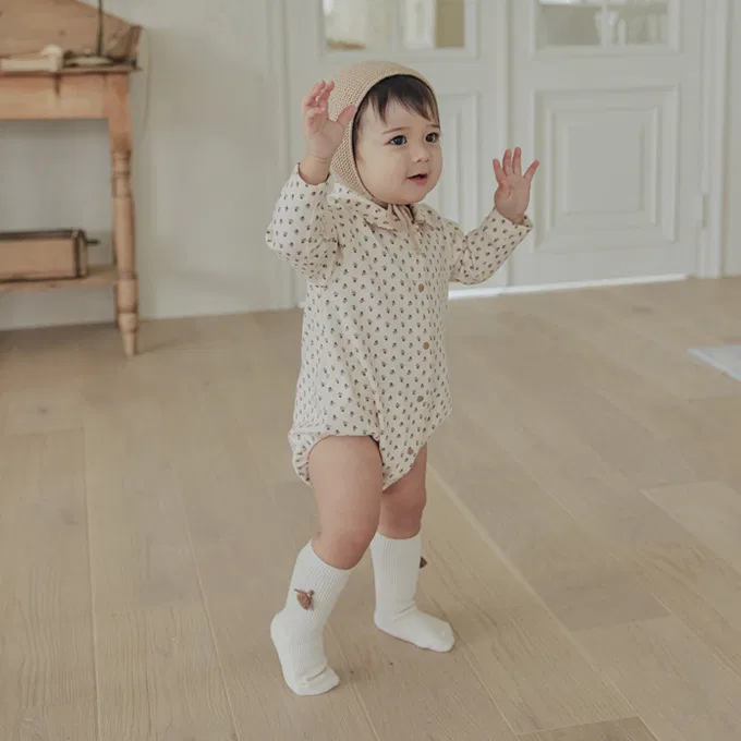 Детский боди Fore коричневый от Littletini